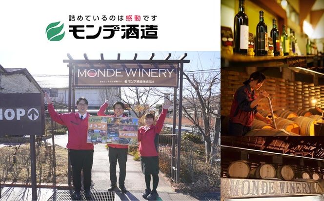 【モンデ酒造ふるさと納税】プティモンテリアシリーズ各種6本セット（やや辛口/白・やや重口/赤・やや辛口/白スパークリングワイン・やや辛口/ロゼスパークリングワイン 全24本）018-018