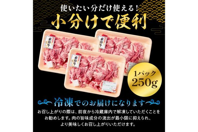 飛騨牛切り落とし1Kg（250ｇ×4）【0016-019】