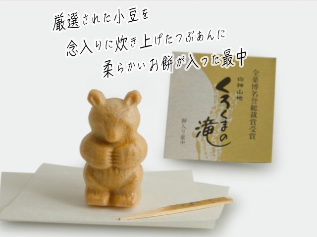 お菓子工房たつや 餅入りつぶあん最中 くろくまの滝10個 和菓子 もなか 