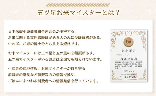 [五ツ星お米マイスターおすすめ] えらべるお米 プチギフト 2つ包み（2銘柄）青色
