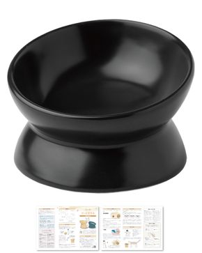 【獣医師が監修】 猫 犬 食器 フードボウル 吐き戻し防止 フードボウル小 ブラック 【kw0286-0054-7】