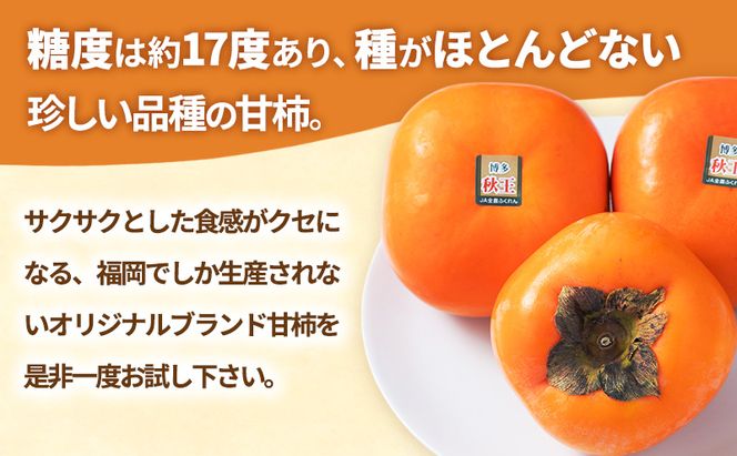 柿 福岡限定! ブランド柿「秋王(あきおう)」約1.5kg(4-6玉) かき フルーツ 果物 ※配送不可:離島