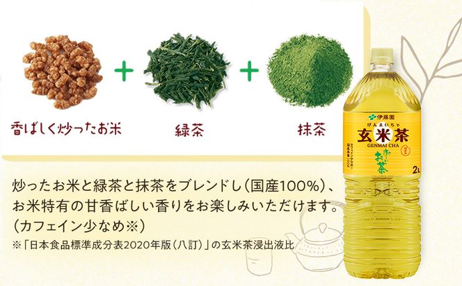 【定期便3ヶ月】お～いお茶　玄米茶2L×6本　［おーいお茶 ペットボトル ケース 箱 伊藤園 静岡］ 222232_AT056