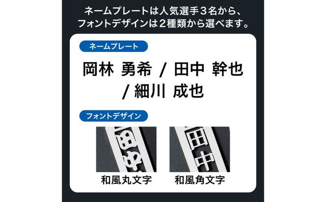 ステンレス製ネームプレート　牛本革ベルト付属　マット仕上げ【中日ドラゴンズコラボ】 【0067-025】