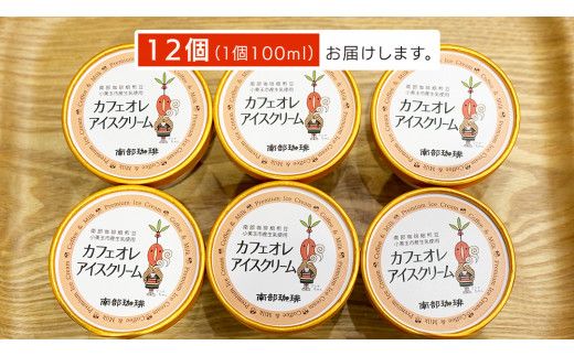 カフェオレ アイスクリーム 12個セット アイス デザート カップ 夏 贈り物 ギフト 冷凍 ひんやりスィーツ スイーツ [BN032us]