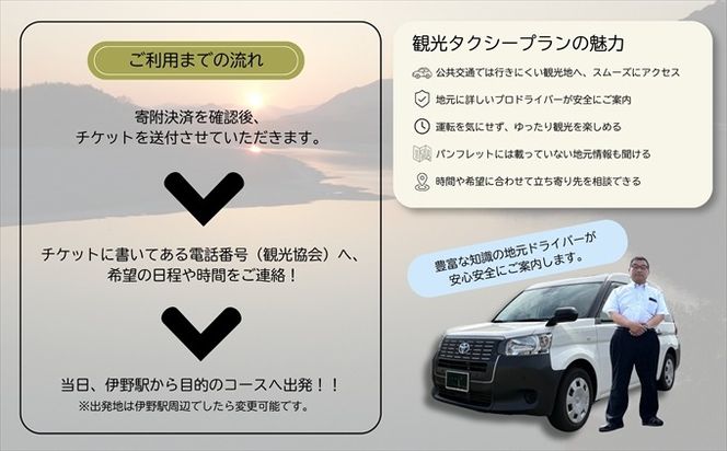 貸切観光タクシーで巡る　仁淀ブルー満喫プラン（4.5時間）
