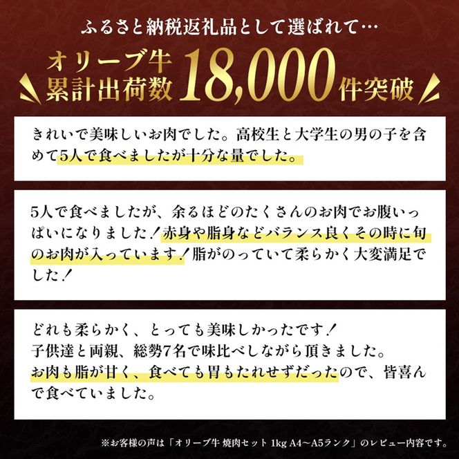 「期間限定」香川県産黒毛和牛オリーブ牛「焼肉500g」牛肉 肉 お肉 和牛 香川 香川県 東かがわ市