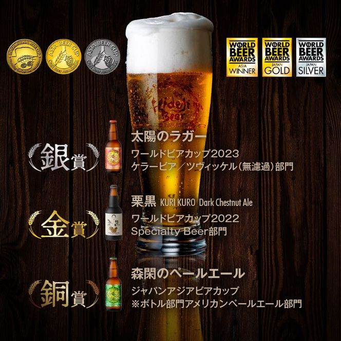  宮崎ひでじビール 定番と栗黒6本 セット　N073-YZA468
