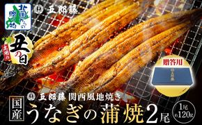 099H3442-2d 【7/26土用の丑の日】五郎藤 関西風地焼き 国産有頭旨鰻 120g×2尾 計約240g 【贈答用 うなぎ ウナギ 蒲焼き 炭火】