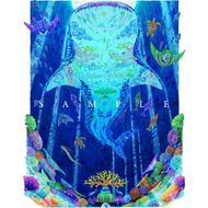 ［琉球イラストレーション］ 与儀勝之 『海の星 〜月夜の宮〜 / Star of the Sea - Moonlight palace -』 額装Mサイズ インテリア 雑貨 アート おしゃれ おすすめ 沖縄市 / yogima office[BCAI017]