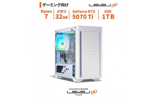 パソコン工房 4年間物損保証 ミニタワーゲーミングPC Ryzen 7/5070 Ti/No.397 322032_EE152