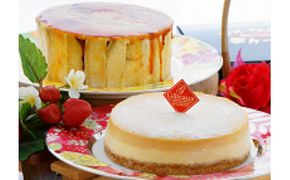 M-37　とりいさん家の芋ケーキ3号サイズ&caramelチーズケーキ【北海道・沖縄・離島　配送不可】