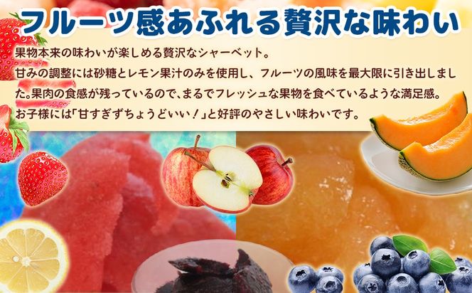 北海道 豊浦町 シャーベット 4種 味くらべ 各3本ずつ（ ブルーベリー、いちご、メロン、りんご ）イチゴ めろん リンゴ 食べ比べ アイス デザート 夏 冷たい TYUN018