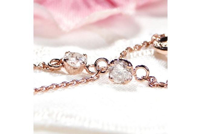 ブレスレット K18PG ピンクゴールド ダイヤモンド 0.23ct 無限大 ∞ インフィニティ 18金 チェーンブレスレット アクセサリー アクセ ジュエリー 【f185-k18pg】 [オーダーメイドジュエリーメイ 山梨県 韮崎市 20745208]