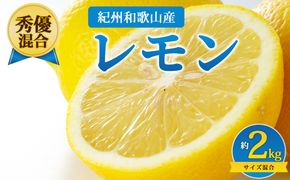【先行予約】【秀優混合】紀州和歌山産 レモン 約2kg サイズ混合
