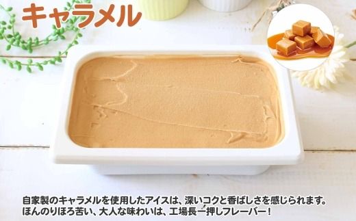 612.アイスクリーム キャラメル ジェラート 業務用 2リットル 2L アイス 大容量  手作り 北海道 弟子屈町