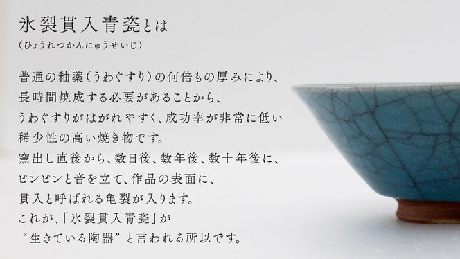【氷裂貫入青瓷】抹茶茶碗 （小野寺裕司 作） 径13.7cm×高さ6cm | 茶碗 湯飲み 夫婦湯飲み 陶器 陶芸 お茶 食器 [EW44-NT] 
