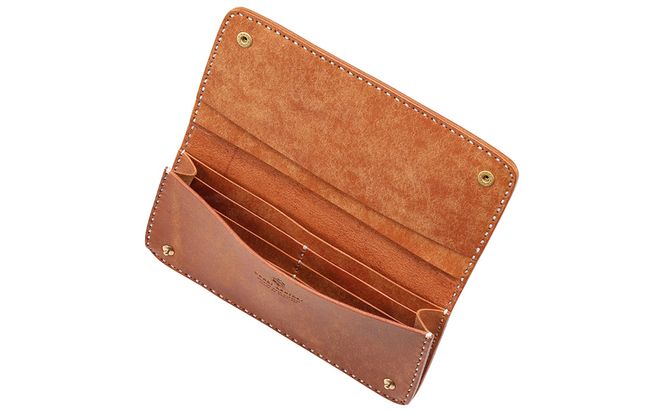 豊岡財布 haaki Leather ロングウォレット HLW305 / コニャック / 長財布 薄型 財布 サイフ ブランド 小銭入れなし 牛皮革 プエブロレザー 革 メンズ レディース ハンドメイド 手作り 木和田正昭商店