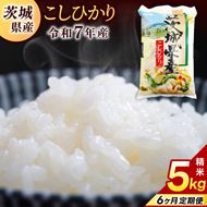 【6ヶ月定期便】コシヒカリ 5kg (総計 30kg)【令和7年産】米 精米 白米 こしひかり 定期便 茨城県 鹿嶋市 国産 送料無料 お米 ごはん おにぎり 冷めても 美味しい 粘り うまみ 厳選 出荷直前精米 ツヤ かおり うまい（KY-21）
