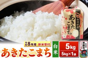 《令和8年産 新米受付》【白米】秋田県産 あきたこまち 5kg 秋田県 男鹿市 こまちライン [こまちライン あきたこまち ブランド米 お米 白米 精米 米どころ 秋田 秋田県産 新米 先行受付]|23_kml-030501s