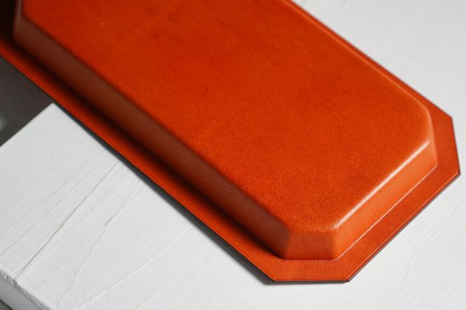 本革 レザートレー オレンジ｜革 レザー ステーショナリー インテリア 文房具 メンズ レディース 男女兼用 田村製作所 大阪府守口市 [2305]
