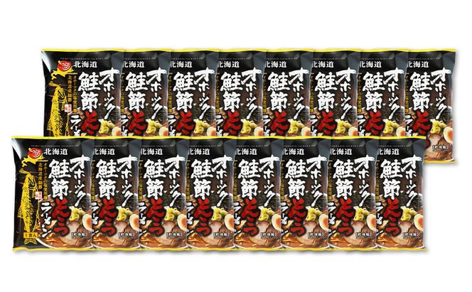 定期便3ヵ月 オホーツクの鮭節とんこつラーメン16袋×1箱 [ラーメン 麺類 とんこつ味 乾燥麺 つらら ]