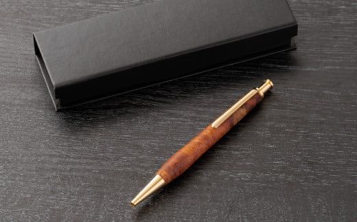 【カリンコブ】木製ハンドメイドボールペン ノック式
