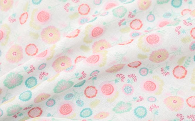 PGガーゼ 肌掛け R828花 寝具 ガーゼケット オールシーズン 肌にやさしい やわらかな使い心地 安心 自然素材 綿100％ 花柄 かわいい 