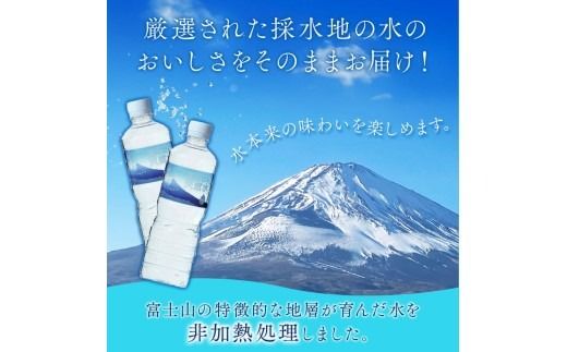 【定期便10ヵ月】富士山の天然水 500ml×24本 ｜ 水 お水 飲料水 ミネラルウォーター ペットボトル 防災 キャンプ アウトドア 備蓄