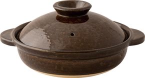 長谷園の「伊賀土鍋 アメ釉」中（2～4人用）DC-02 ngtn0045