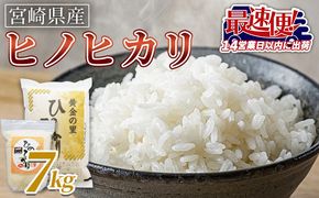 ＜宮崎県産米 ヒノヒカリ 7kg＞ 入金確認後、14営業日以内に順次出荷【 コメ 米 お米 白米 ご飯 飯 炊き立て こめ ひのひかり 宮崎県 県産 粒 お茶碗 炊き込みご飯 おにぎり 主食 】【b0168_su_x3】