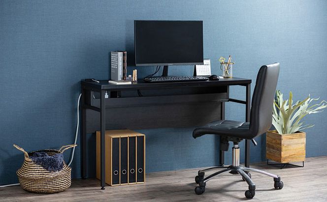 ケーブル収納デスク CSD-1150 ブラック/ブラック アイリスオーヤマ 雑貨 日用品 インテリア 