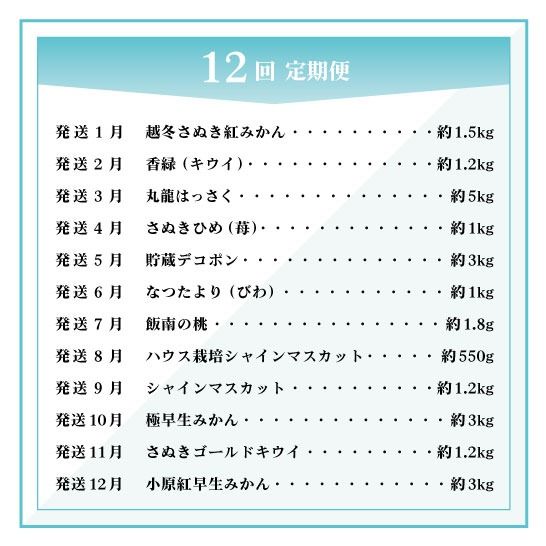 【12回フルーツ定期便】 絶品フルーツの定期便 -旬の果実便り- 12ヶ月 讃州丸亀 定期便 フルーツ セット 詰め合わせ 小原紅早生みかん いちご キウイ はっさく デコポン びわ 桃 シャインマスカット みかん ゴールドキウイ さぬきひめ 旬の果物 くだもの 12回 1年 お楽しみ 香川県 丸亀市