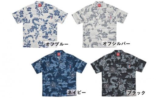 【オフシルバー・M】スライドドラゴン（開襟シャツ）　メンズ　201100