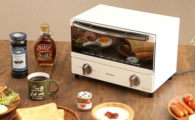 トースター 2枚 オーブントースター スチームオーブントースター 1000W SOT-011-W スチーム オーブン トースト タイマー パン 朝食 コンパクト ホワイト アイリスオーヤマ 家電 キッチン家電 調理家電 食欲の秋特集 