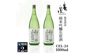 【2回定期便】純米吟醸生原酒 CEL-24 1800ml 計3600ml ／ 生酒 毎月1本×2回 定期便 お酒 酒 さけ 日本酒 アルコール 生原酒 アルコール度数14度 14% 甘口 フルーティ【株式会社とさもん】