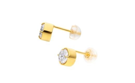 K18 1.0ct ダイヤモンド富士ピアス 41-3233 ピアス  ジュエリー 贈り物 ギフト プレゼント
