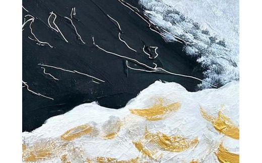 富士山溶岩パワーアート「開運黒富士と昇雲」 絵画 富士山 溶岩 アート インテリア パワーアート 出世富士 額縁付 山梨 富士吉田