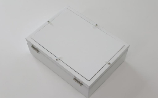 プリザーブドフラワーのフォトフレーム大(ホワイト)