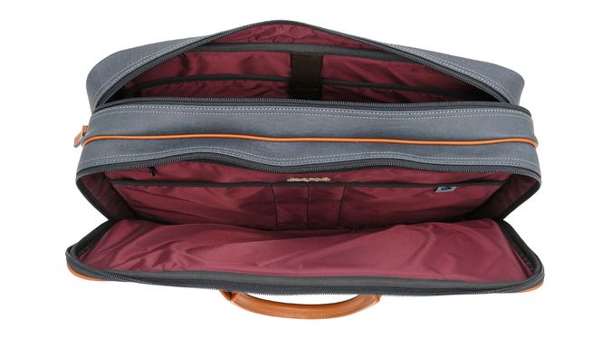 ワイドビジネスバッグ ネイビー ( No.5026-60 ) / ビジネスバッグ 豊岡 職人手作り B4サイズ対応 大容量 出張 一泊二日 2層式 肩当て付きショルダーベルト 底鋲 日本製 メンズ レディース バッグ かばん 鞄 黒 紺 木和田株式会社