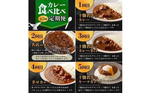 【5回定期便】清水町自慢のカレー食べ比べ定期便 レトルトだから温めるだけ カレー 常備食 保存食 ブランド牛 防災 備蓄 牛肉カレー 国産 ごはんのお供 キャンプ飯_S999-0004