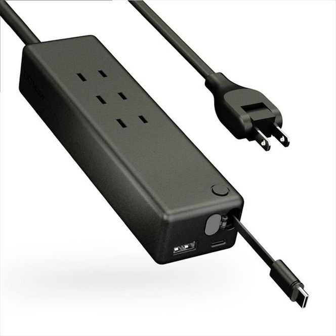 CIO 電源タップ マルチタップ 延長コード 1.5m USB-C×2 USB-A×1  Mate Tap002 ライトブラック｜小型 軽量 おしゃれ 便利 [2667]