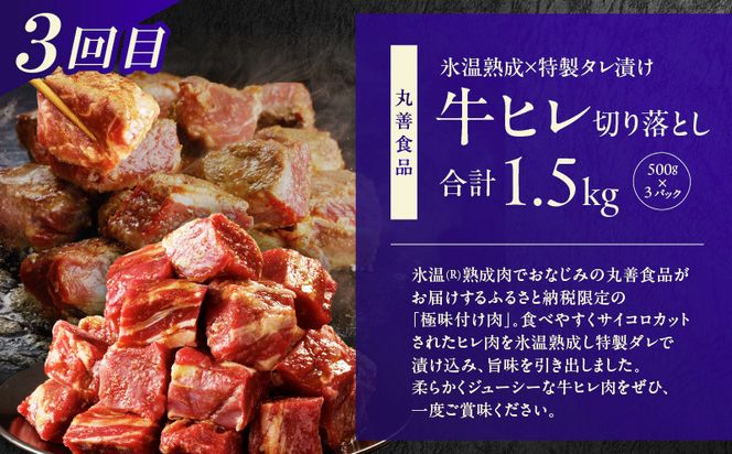 099Z610 1位獲得の肉 定期便 全3回 総量 4.0kg【牛肉 焼肉 牛タン ハラミ 牛ヒレ お肉 福袋 訳あり サイズ不揃い 毎月配送コース】