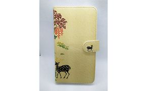 抗ウィルス！天平文様手帳型スマートフォンケース　Cデザイン　Lサイズ 小物 