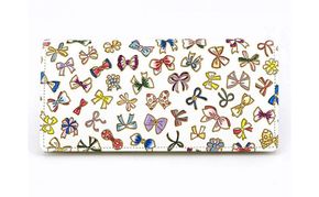 【文庫屋大関】束入れ プチリボン【皮革工芸品】 財布 お札 お札入れ 長財布 カード 小銭 牛革 手作り 日本製 墨田区 東京都