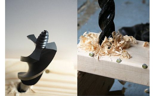【電気の配線工事の穴あけに!!】クギ切りドリル7本+Drill　Roll Bagセット