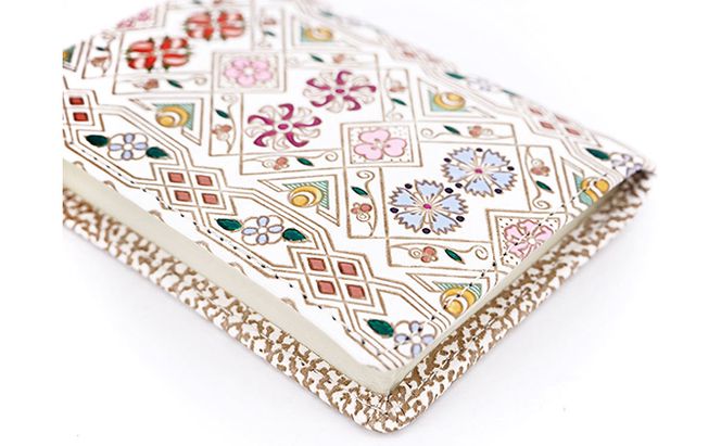 【文庫屋大関】箱まち小銭入れ　花菱【皮革工芸品】 ファッション小物 財布 民芸品 