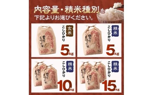 米 ※選べる内容量・精米種別※【令和8年産】川南町産　永友農園「こしひかり」5kg/10kg/15kg　【 米 お米 玄米 白米 新米 国産 宮崎県産 コシヒカリ 】ⅡⅧ [B10601 B10602 B10603 B10604]