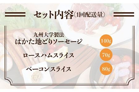 【全3回定期便】糸島の陽光ハムセット 志摩スモークハウス[AOA008] 詰め合わせ ギフト ソーセージ お歳暮 お中元