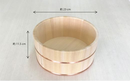 お風呂の木製湯おけ 丸型 国産さわら材 銅タガ 湯おけ 桶 木製 ※沖縄・離島への配送不可